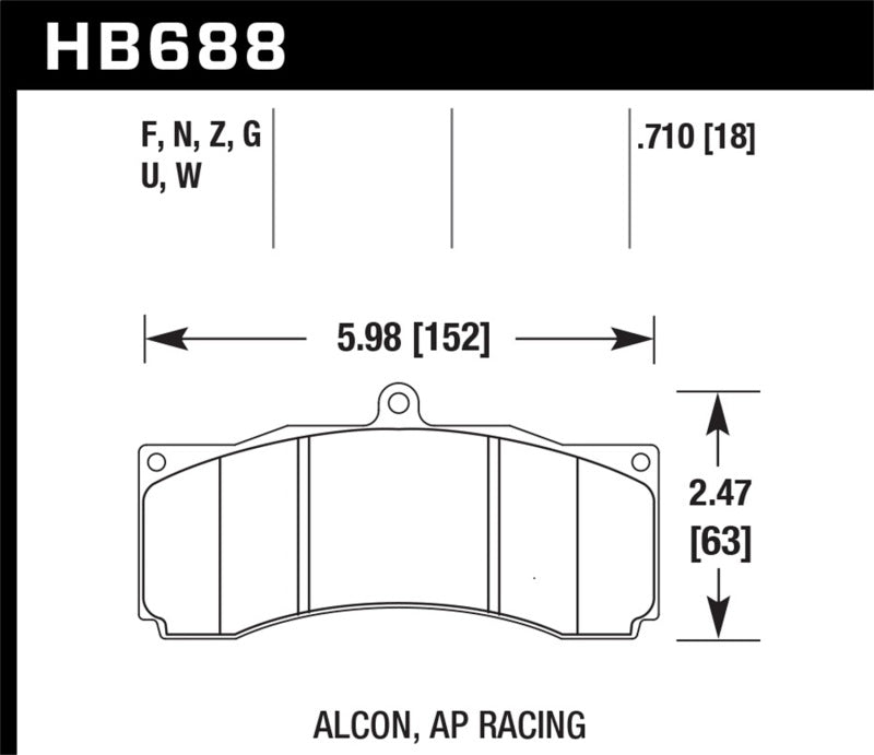 Hawk Performance HB688N.710 HP Plus Crossover Street/Motorsport Brake Pads