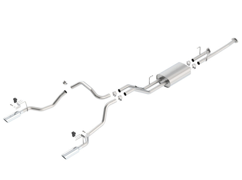 Borla 140638 14-15 Toyota Tundra 4.6L/5.7L Crew Max SB DC SB Touring Cat Back Exhaust Dual Split Rear Exit - #140638