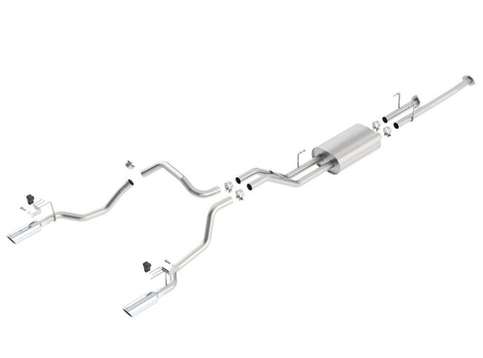 Borla 140638 14-15 Toyota Tundra 4.6L/5.7L Crew Max SB DC SB Touring Cat Back Exhaust Dual Split Rear Exit - #140638