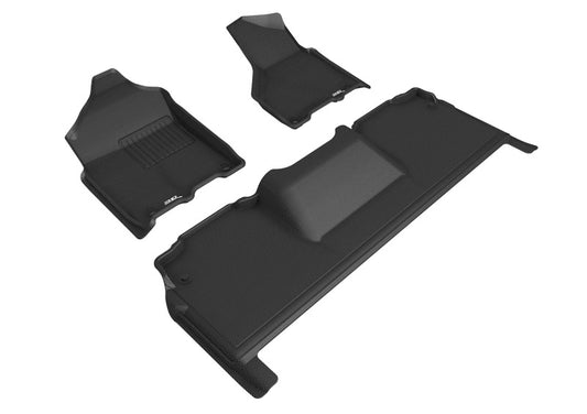 3D MAXpider Kagu Front & Rear Floor Mats for 2019-2024 Ram 1500 (Quad Cab, Bench Front Row)