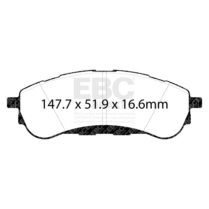 EBC 2019-2027 Ford Ranger 2WD 2.3T Yellowstuff Rear Brake Pads DP43108R