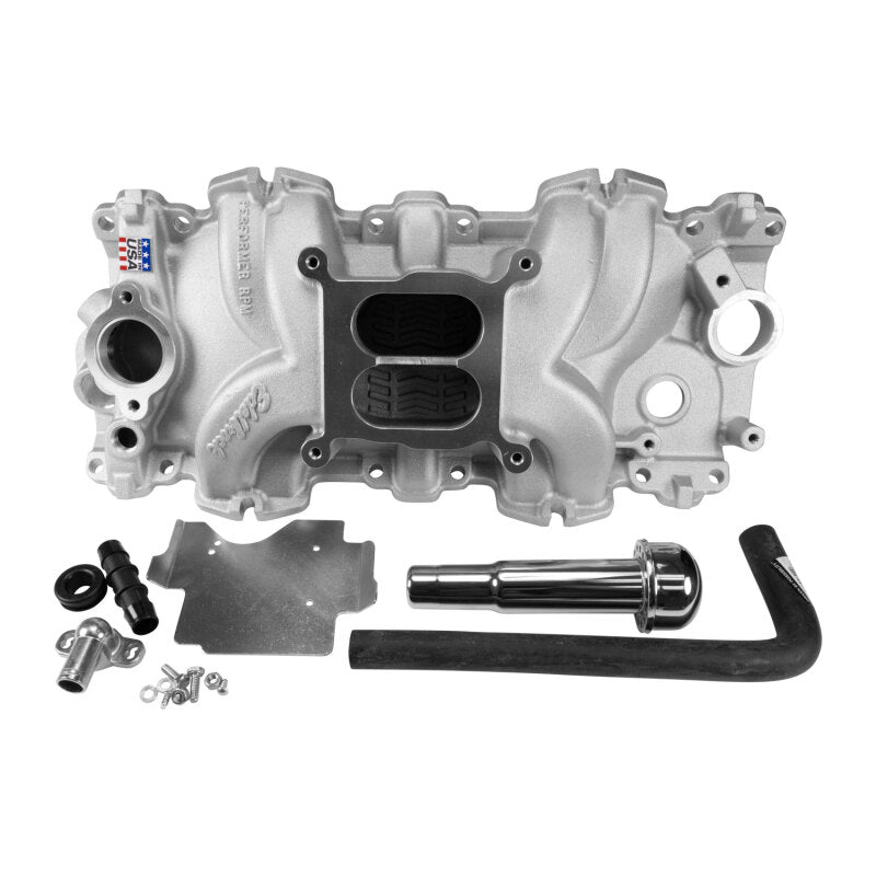 Edelbrock 7159 Intake Manifold Single Quad Performer RPM BBC 409 Inwin Lg Port As-Cast