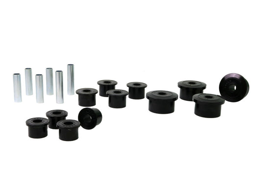 Whiteline W73819 Spring Eye Front/Rear and Shackle Bushing for 1986-1999 Jeep Cherokee, 1987-1992 Jeep Comanche