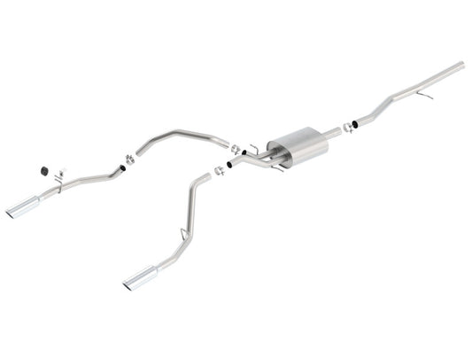 Borla 140540 14 Silv/Sierra 1500 5.3L AT/MT Crew Cab STD Bed ATAK Cat-Back Exhaust - #140540