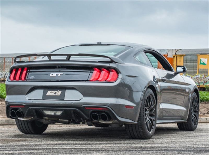 Borla 140743BC 2018 Ford Mustang GT 5.0L AT/MT 3in ATAK Catback Exhaust Black Chrome Tips w/ Valves - #140743BC