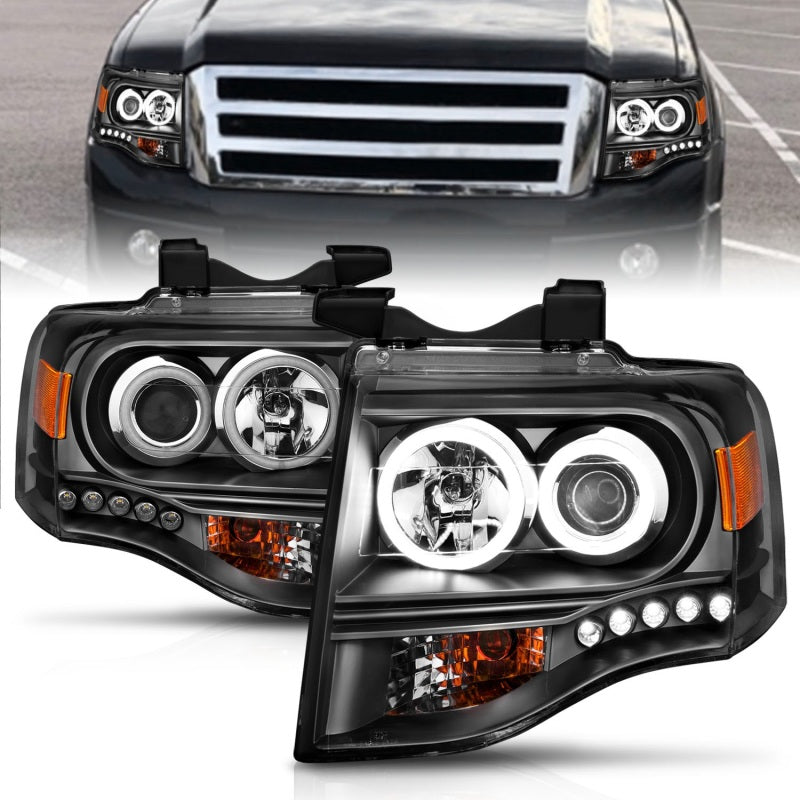 ANZO 2007-2014 Ford Expedition LED Projector Headlights