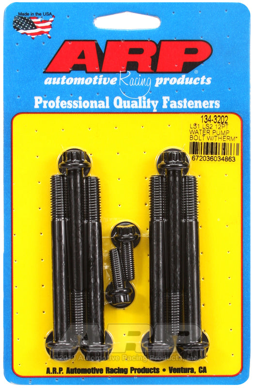 ARP 134-3202 for LS1 LS2 12pt Water Pump Bolts with Thermostat Housing Bolts Kit