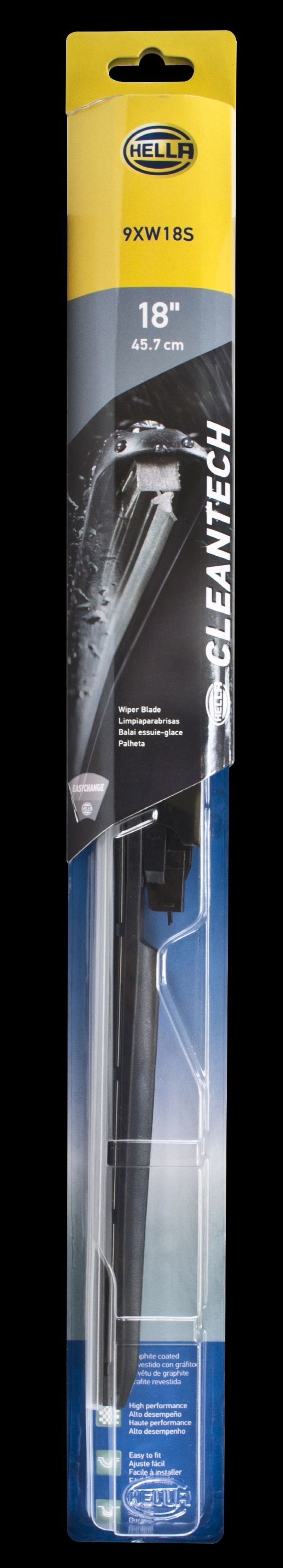 HELLA 358054181 Clean Tech Wiper Blade 18in Single