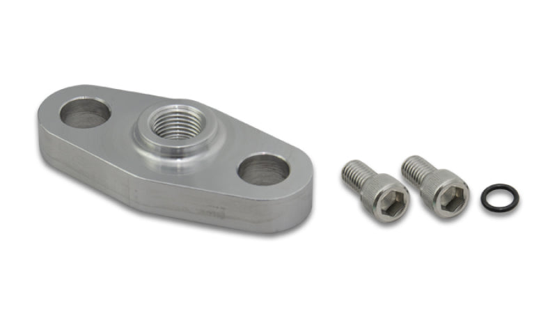 Vibrant Aluminum Turbo Oil Inlet Flange w/-4AN Male for Garrett