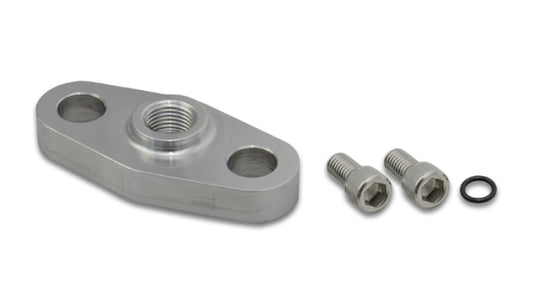 Vibrant Aluminum Turbo Oil Inlet Flange w/-4AN Male for Garrett