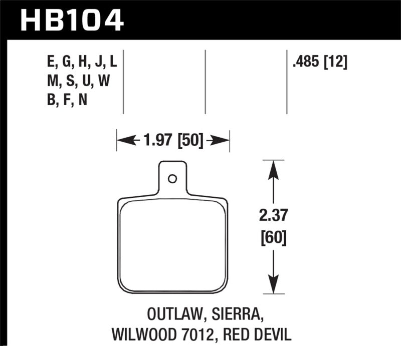 Hawk Performance HB104F.485 HPS Performance Street Brake Pads