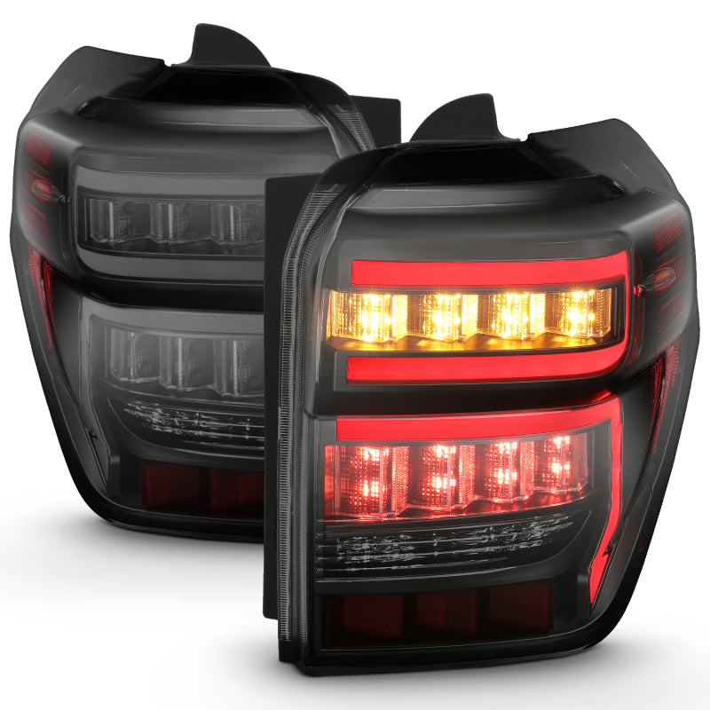 ANZO 2014-2023 Toyota 4Runner T.L Black Housing Smoke Lens Red Light Bar W/Sequential