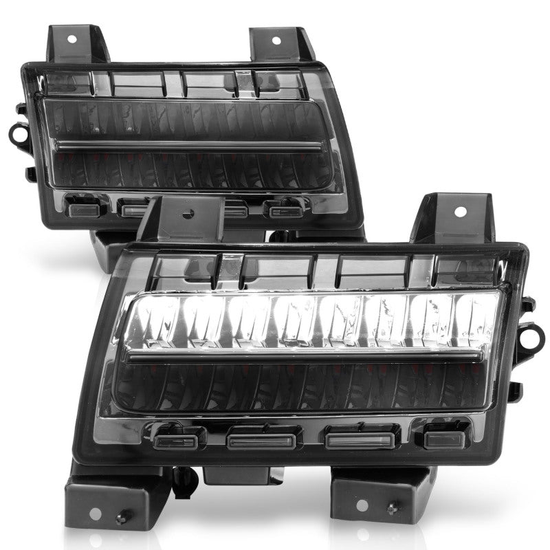 ANZO 2018-2026 Jeep Wrangler LED Side Markers Chrome Housing Smoke Lens w/ Seq. Signal Sport Bulb