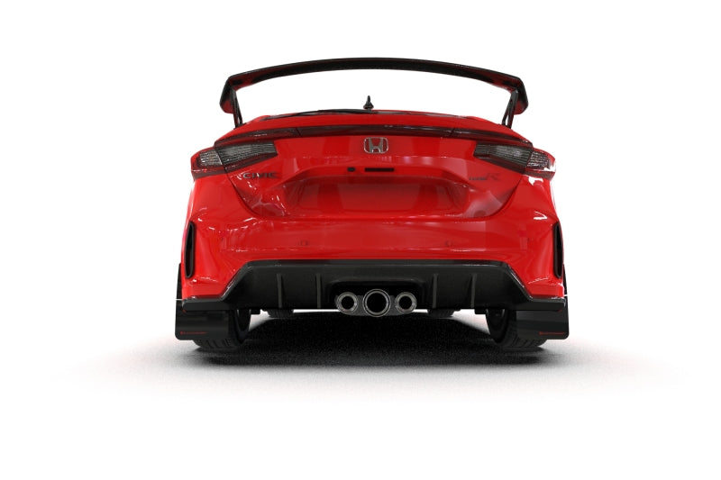 Rally Armor UR Mud Flaps - 2023-2025 Honda Civic - Black/White Logo - #MF97-UR-BLK-WH