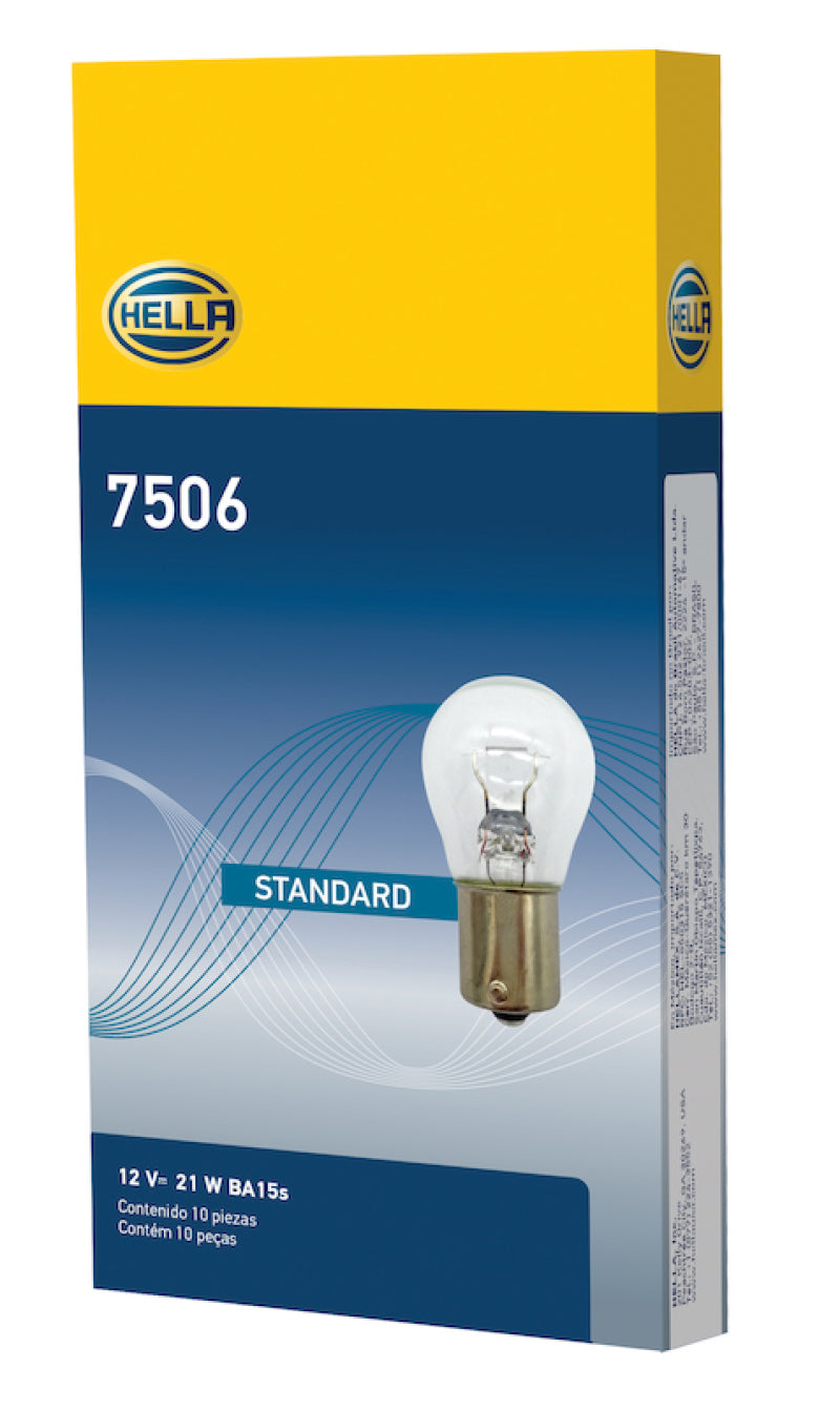 HELLA 7506 12V 21W BA15s S8 Bulb