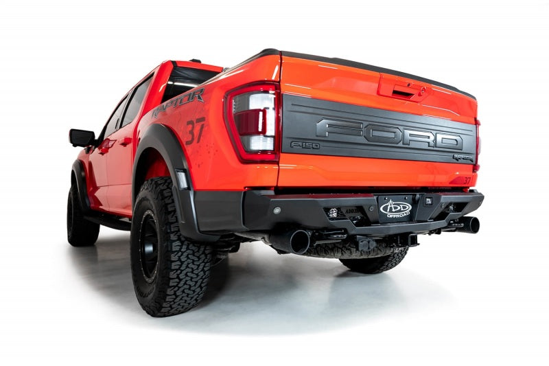 Addictive Desert Designs for 2022+ Ford Raptor Stealth Fighter R Bumper w/2 Cube Lights Hammer Black