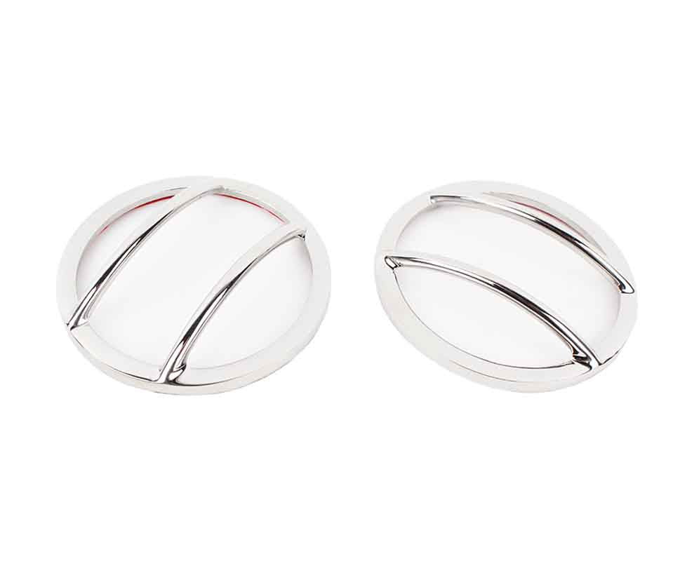 Kentrol 30014 Fog Light Covers Pair for 2007-2018 Jeep Wrangler JK - Polished Silver