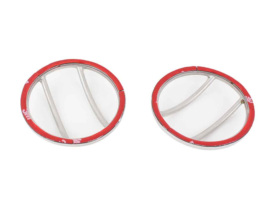 Kentrol 30014 Fog Light Covers Pair for 2007-2018 Jeep Wrangler JK - Polished Silver