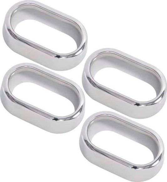 Kentrol 30015 Interior Door Handle Bezels 4 Piece for 2007-2010 Jeep Wrangler JKU 4-Door - Polished Silver