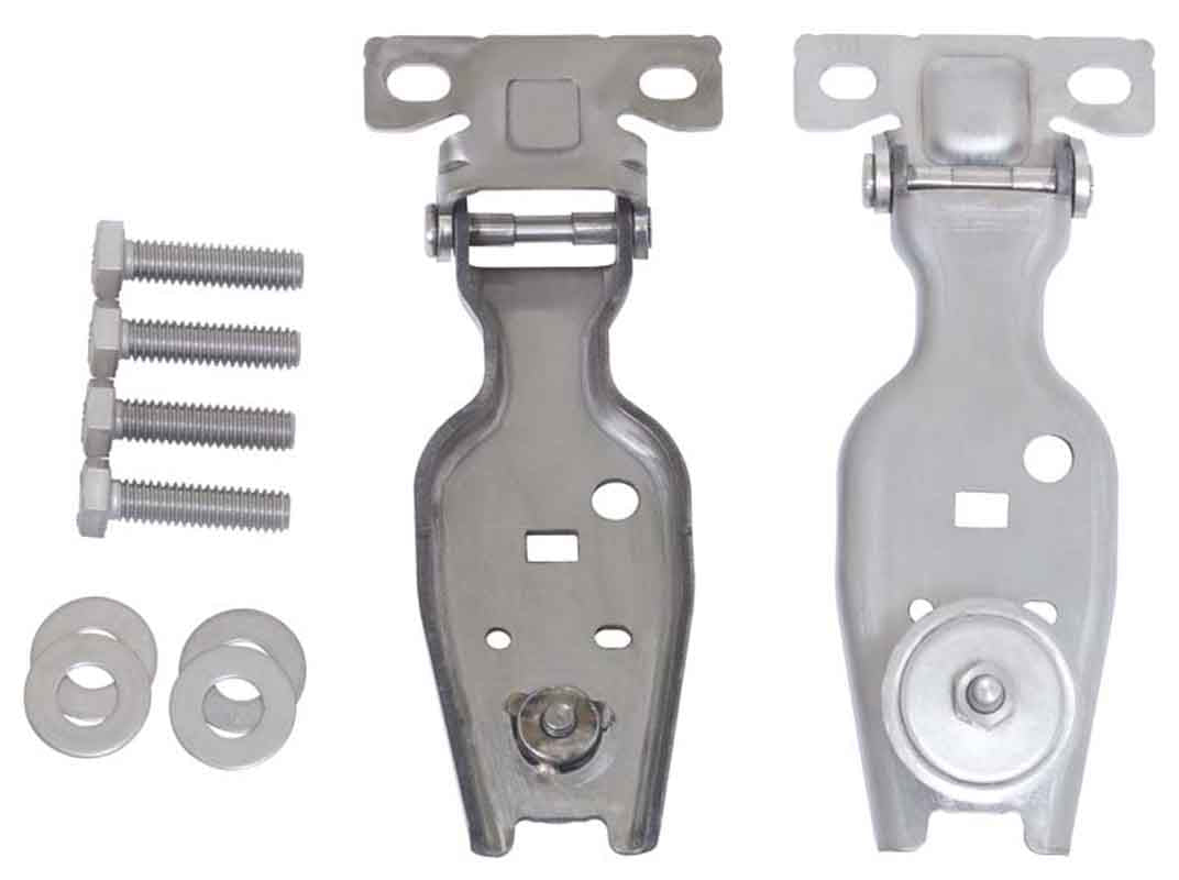 Kentrol 30016 Liftgate Hinge Pair for 2007-2018 Jeep Wrangler JK - Polished Silver