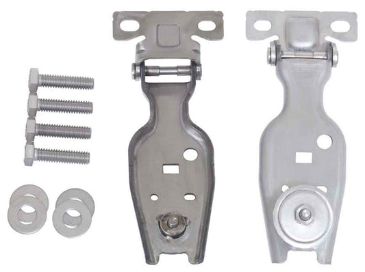 Kentrol 30016 Liftgate Hinge Pair for 2007-2018 Jeep Wrangler JK - Polished Silver