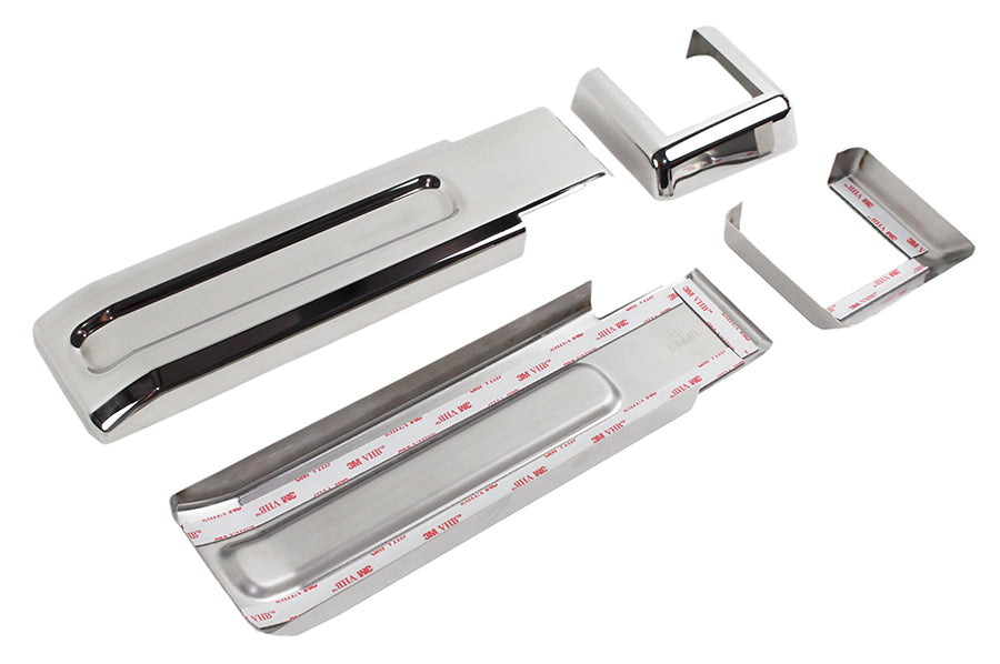 Kentrol 30017 Tailgate Hinge Overlays 4 Piece for 2007-2018 Jeep Wrangler JK - Polished Silver