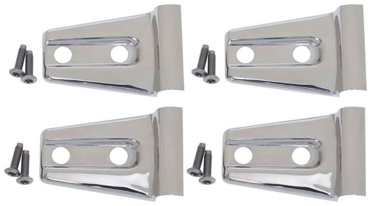 Kentrol 30020 Door Hinge Overlays 4 Piece for 2007-2018 Jeep Wrangler JK 2-Door - Polished Silver