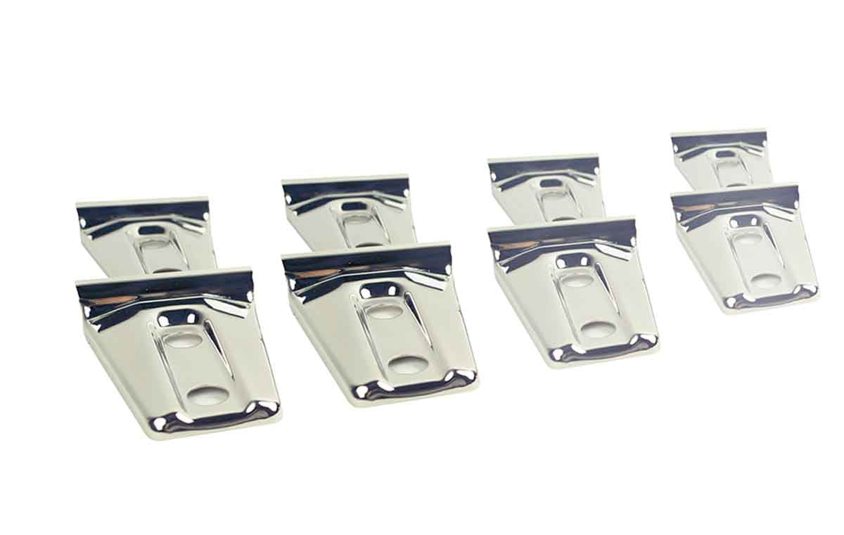 Kentrol 30021 Door Hinge Overlays 8 Piece for 2007-2018 Jeep Wrangler JKU 4-Door - Polished Silver