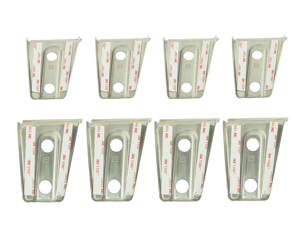 Kentrol 30021 Door Hinge Overlays 8 Piece for 2007-2018 Jeep Wrangler JKU 4-Door - Polished Silver
