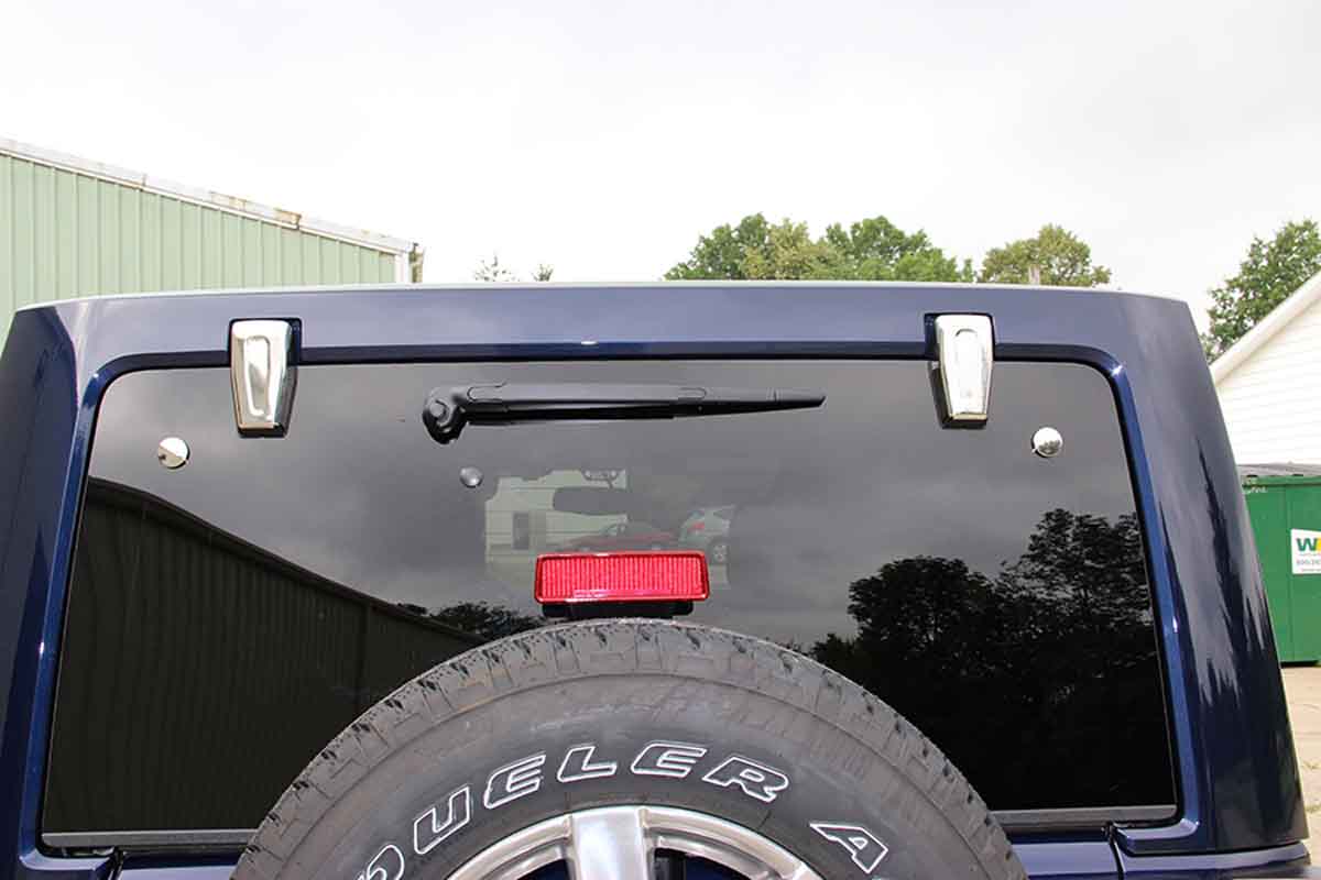 Kentrol 30022 Liftgate Button Covers Pair for 2007-2018 Jeep Wrangler JK - Polished Silver