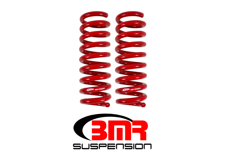 BMR 2016-2024 6th Gen Camaro V8 Rear Performance Version Lowering Springs - Red