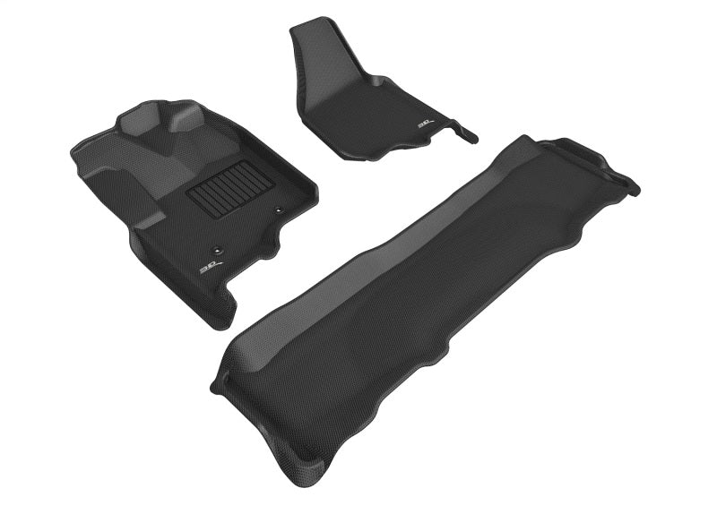 3D MAXpider Kagu Front & Rear Floor Mats for 2015-2016 Ford Explorer (Bucket 2nd Row)