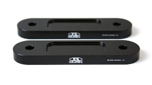 BLOX Honda S2000 Racing Front 12mm Thin Spacer Bump Steer Kit - Black (Lowered 1in and more) BXSS-20354-12-BK