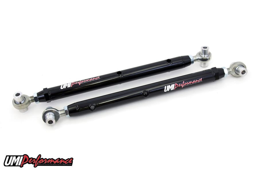 UMI Performance 3027-B Double Adjustable Lower Control Arms with Rod Ends Black