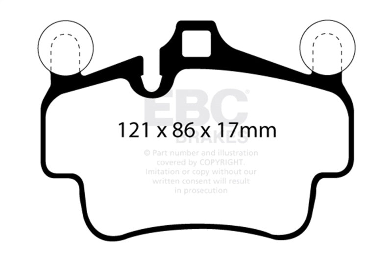 EBC 07-08 Porsche 911 (997) (Cast Iron Rotor only) 3.6 Carrera 2 Bluestuff Front Brake Pads DP52029NDX