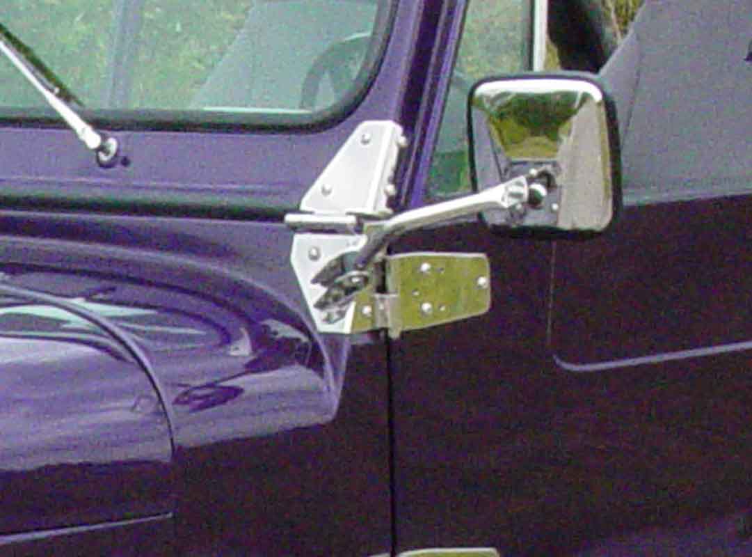 Kentrol 30403 Windshield Hinge Pair for 1976-1995 Jeep CJ Wrangler YJ - Polished Silver