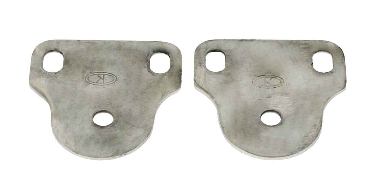Kentrol 30408 Interior Windshield Brackets Pair for 1976-1995 Jeep CJ Wrangler YJ - Polished Silver