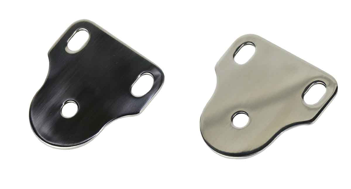Kentrol 30408 Interior Windshield Brackets Pair for 1976-1995 Jeep CJ Wrangler YJ - Polished Silver