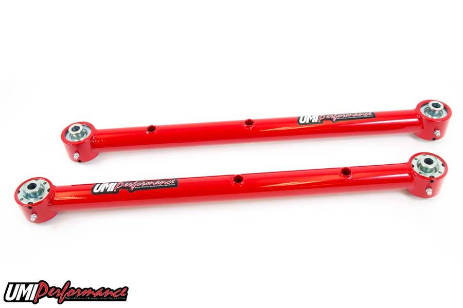 UMI Performance 3040-R Rear Lower Control Arms Roto-Joint/Roto-Joint Red