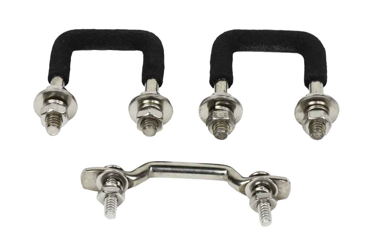 Kentrol 30411 Windshield Tie Down Kit for 1955-1995 Jeep CJ Wrangler YJ - Polished Silver
