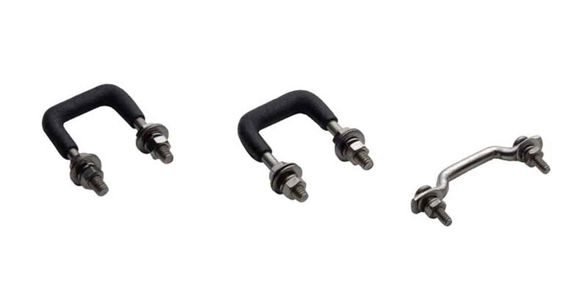 Kentrol 30411 Windshield Tie Down Kit for 1955-1995 Jeep CJ Wrangler YJ - Polished Silver