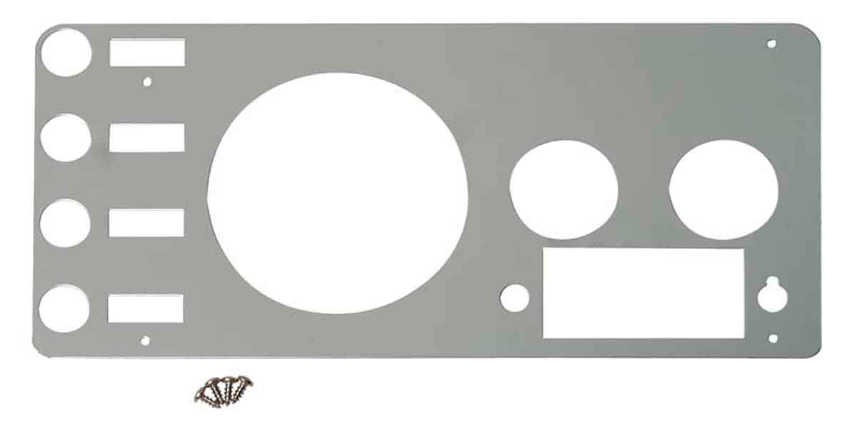 Kentrol 30412 Gauge Cover for 1977-1986 Jeep CJ5 CJ7 CJ8 - Polished Silver