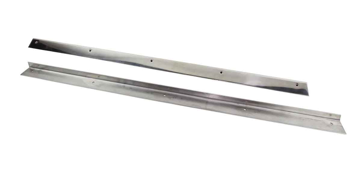 Kentrol 30413 Rocker Guards Pair for 1955-1983 Jeep CJ5 - Polished Silver