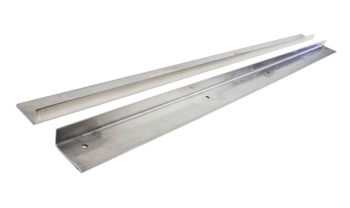 Kentrol 30413 Rocker Guards Pair for 1955-1983 Jeep CJ5 - Polished Silver
