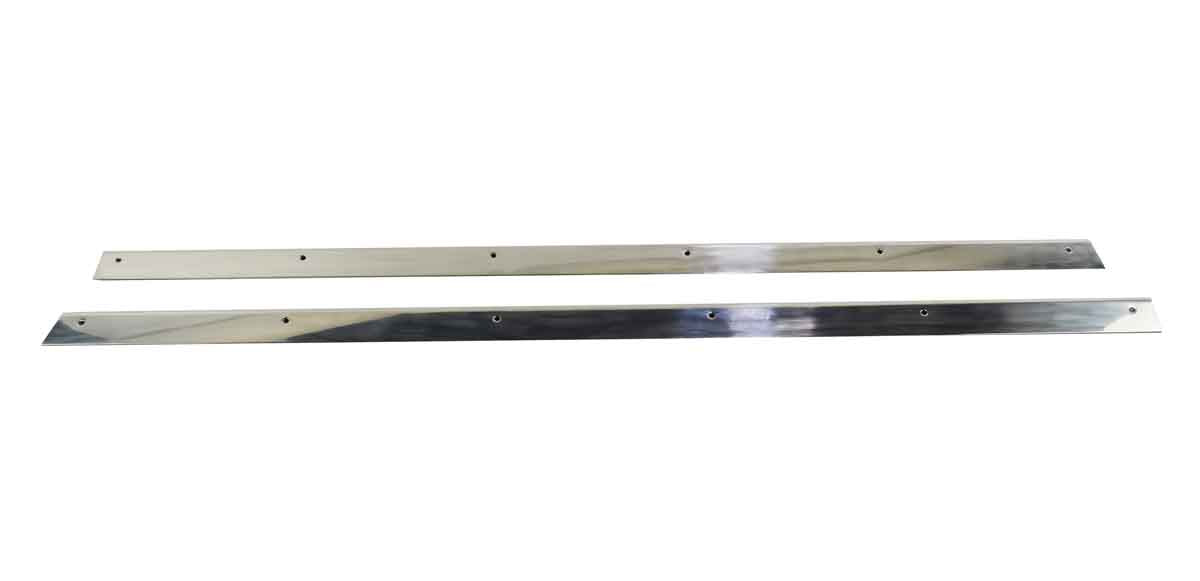 Kentrol 30414 Rocker Guards Pair for 1976-1986 Jeep CJ7 - Polished Silver