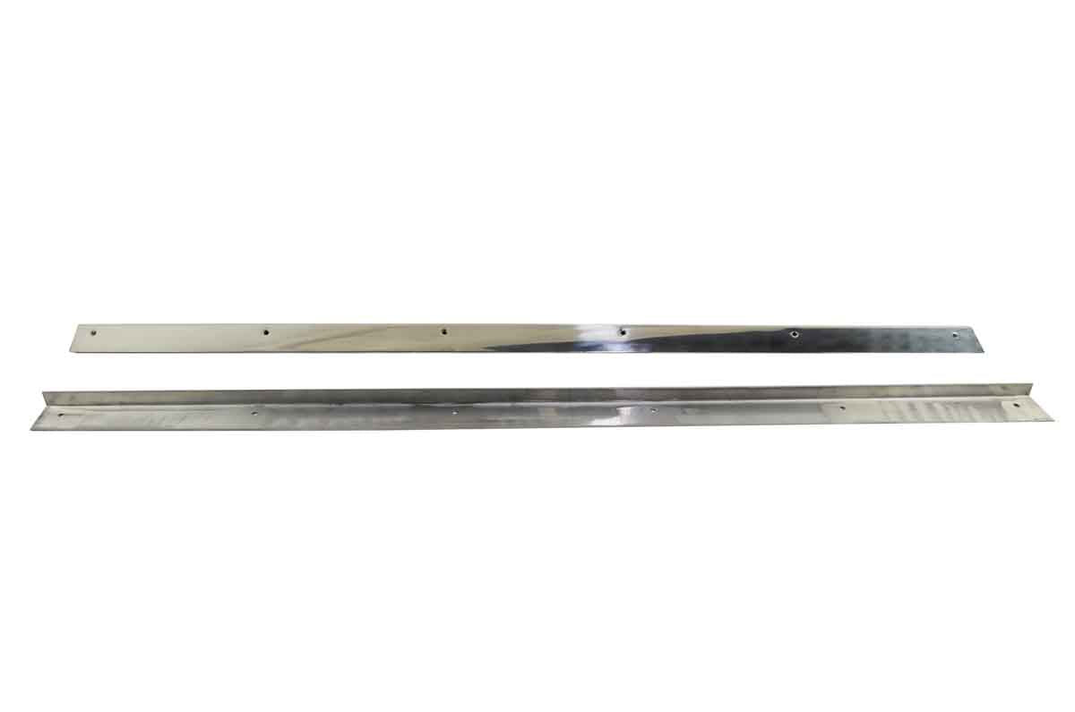 Kentrol 30414 Rocker Guards Pair for 1976-1986 Jeep CJ7 - Polished Silver