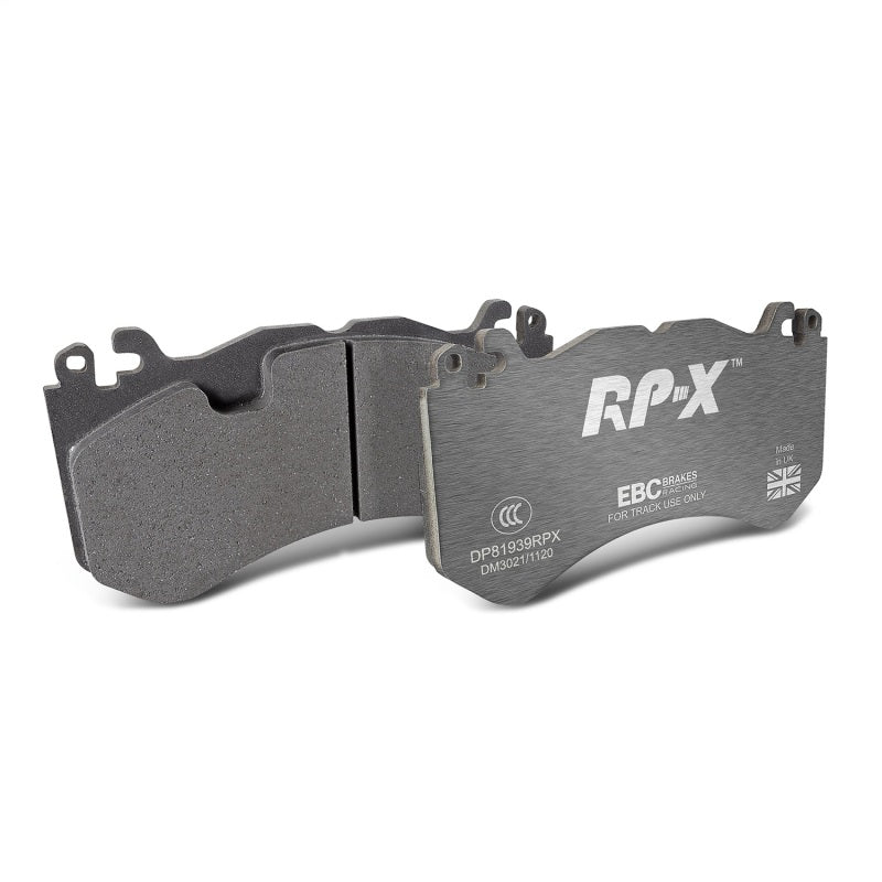EBC Racing 13-14 Audi RS7 4.0L Twin Turbo (Cast Iron Rotors w/Round Weights) RP-X Front Brake Pads DP81939RPX
