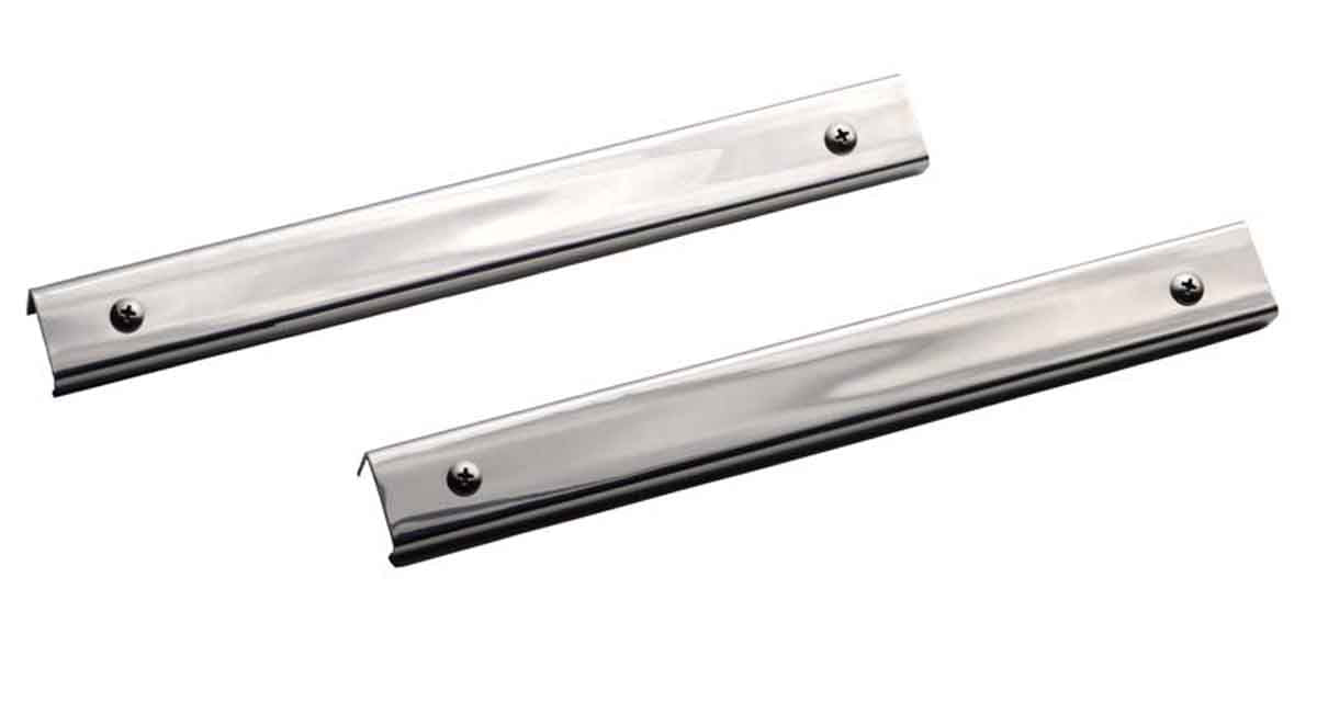 Kentrol 30415 Entry Guards Pair for 1955-1983 Jeep CJ5 - Polished Silver