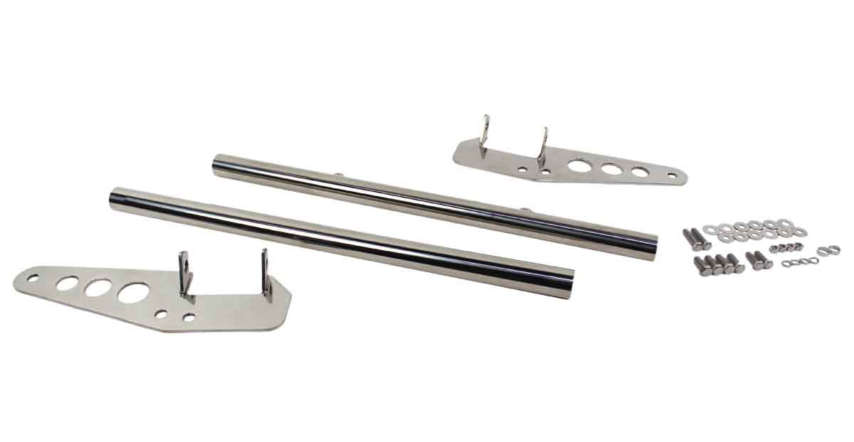 Kentrol 30418 Grille Guard for 1955-1986 Jeep CJ5 CJ7 CJ8 - Polished Silver
