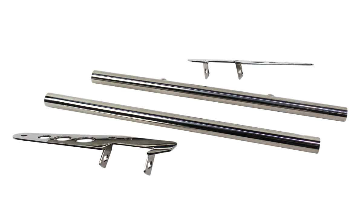 Kentrol 30418 Grille Guard for 1955-1986 Jeep CJ5 CJ7 CJ8 - Polished Silver
